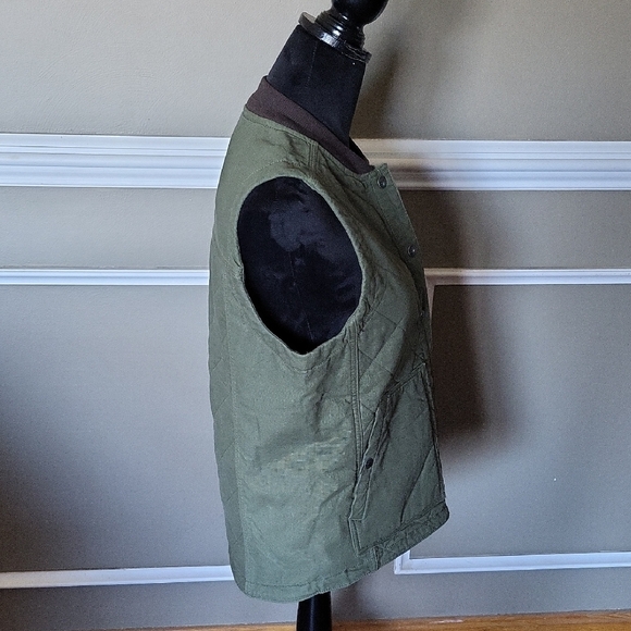 Carhartt Women's Rugged Flex Relaxed Fit Canvas Insulated Vest Size Small Basil - Picture 2 of 9